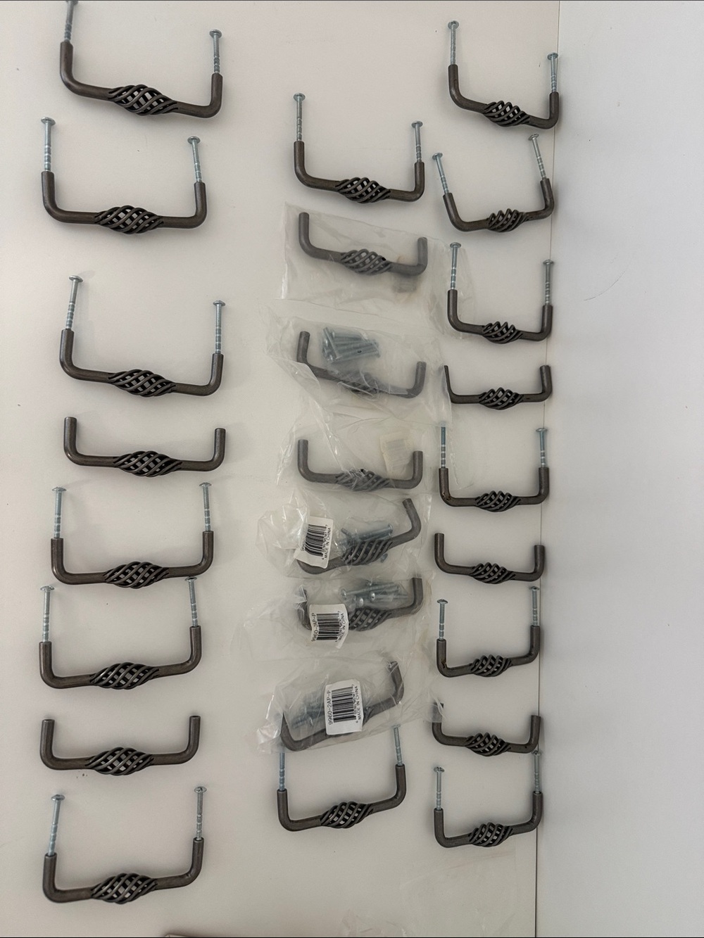 Pewter Door Pulls ; 25 basically new door pulls